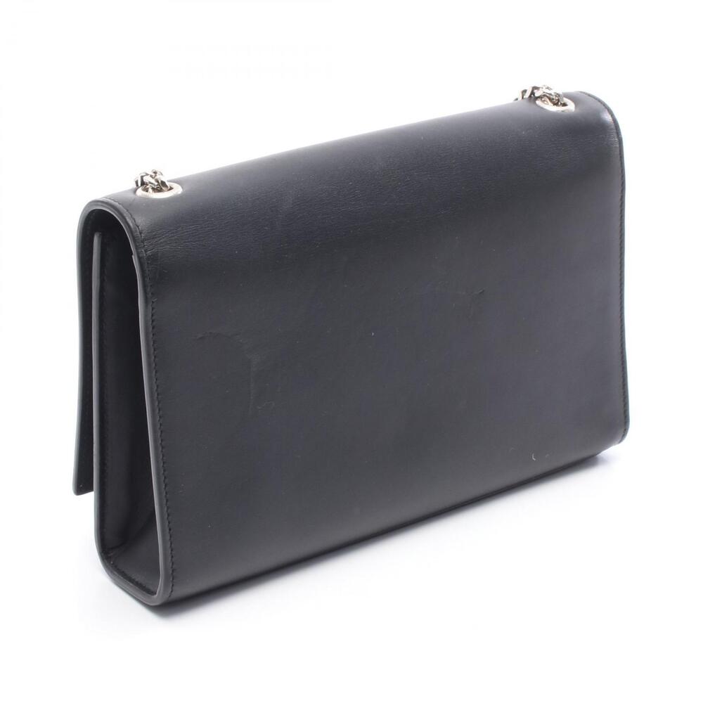 Saint Laurent Paris Kate Monogram Shoulder Bag Leather Black